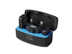 Microphone Boya Boyamic Wireless System (USB-C, Lightning, 2x Mic) Black