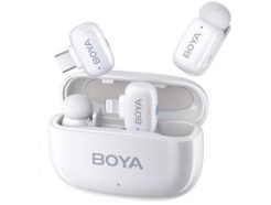 Microphone Boya Mini 13 Wireless System (USB-C and Lightning Receiver, 2x Mic) White